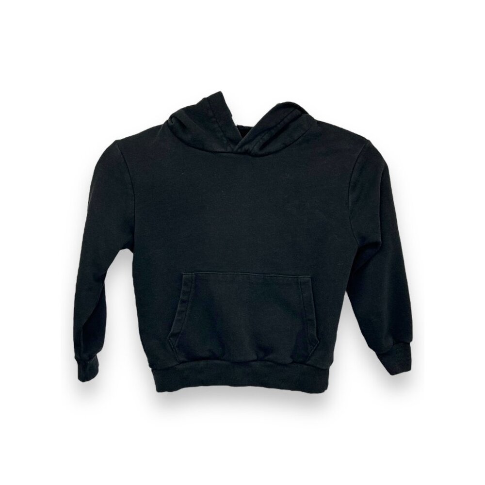 H&M Kids Black Fleece Lined Hoodie Cotton/Polyester Size 5T/6